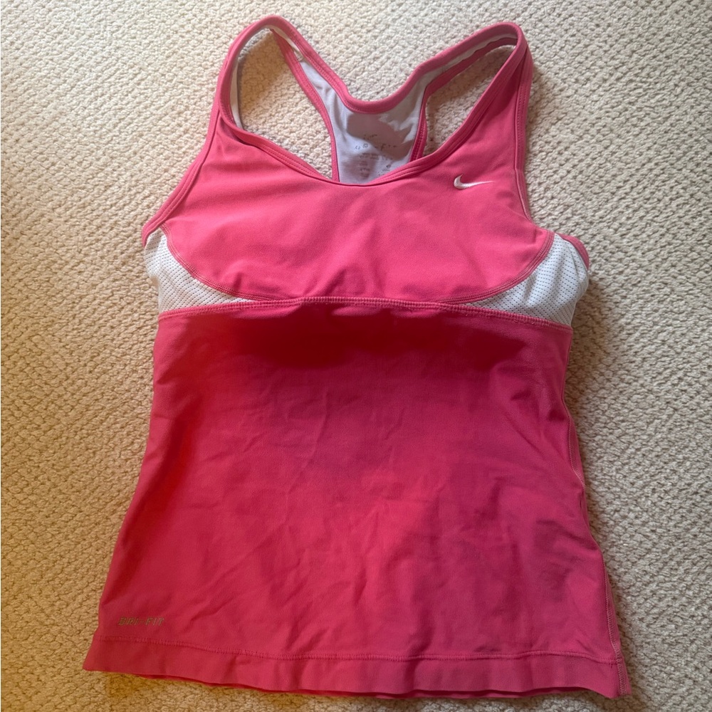 Nike Pink Workout Tank with built in bra